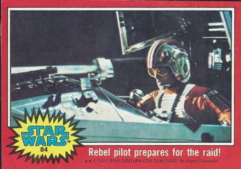 1977 Topps Star Wars #84 Rebel pilot prepares for the raid! Front