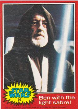 1977 Topps Star Wars #99 Ben with the light sabre! Front