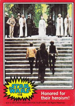 1977 Topps Star Wars #116 Honored for their heroism Front