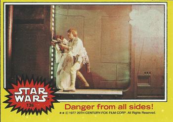 1977 Topps Star Wars #136 Danger from all sides! Front