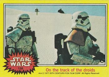1977 Topps Star Wars #138 On the track of the droids Front
