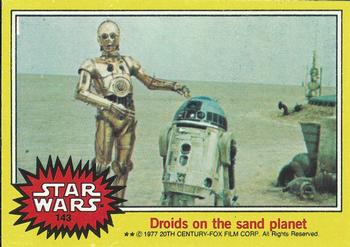 1977 Topps Star Wars #143 Droids on the sand planet Front