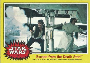 1977 Topps Star Wars #145 Escape from the Death Star! Front