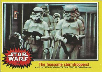 1977 Topps Star Wars #148 The fearsome stormtroopers! Front
