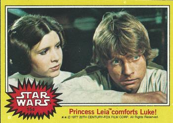 1977 Topps Star Wars #154 Princess Leia comforts Luke! Front