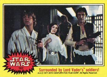 1977 Topps Star Wars #167 Surrounded by Lord Vader's soldiers Front