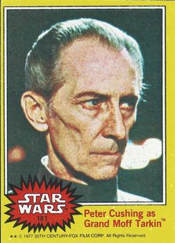 1977 Topps Star Wars #181 Peter Cushing as Grand Moff Tarkin Front
