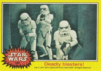 1977 Topps Star Wars #182 Deadly blasters! Front