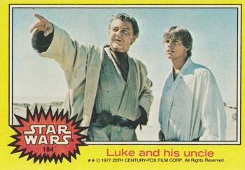 1977 Topps Star Wars #184 Luke and his uncle Front