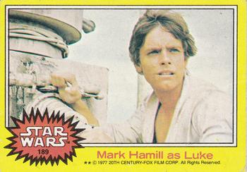 1977 Topps Star Wars #189 Mark Hamill as Luke Front