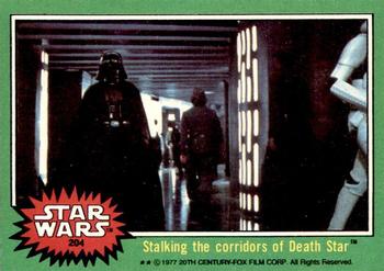 1977 Topps Star Wars #204 Stalking the corridors of Death Star Front