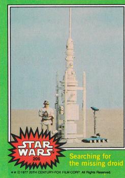 1977 Topps Star Wars #206 Searching for the missing droid Front