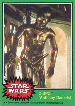 1977 Topps Star Wars #207 C-3PO (Anthony Daniels) Front
