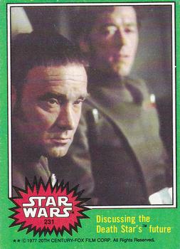 1977 Topps Star Wars #231 Discussing the Death Star's future Front