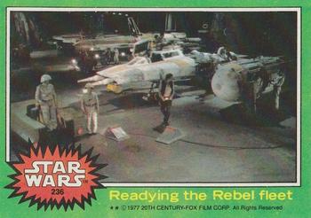 1977 Topps Star Wars #236 Readying the Rebel fleet Front