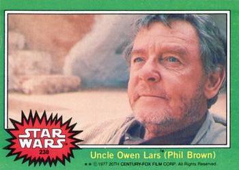 1977 Topps Star Wars #238 Uncle Owen Lars (Phil Brown) Front