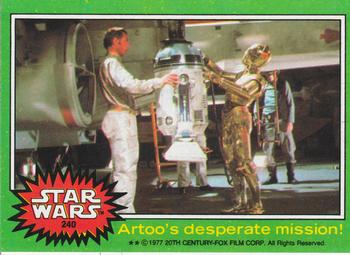 1977 Topps Star Wars #240 Artoo's desperate mission! Front