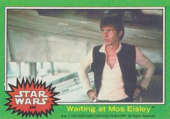 1977 Topps Star Wars #244 Waiting at Mos Eisley Front