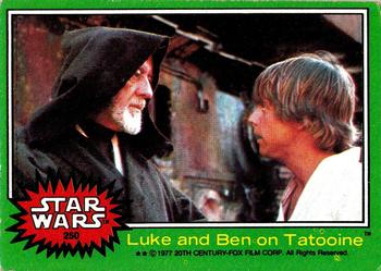 1977 Topps Star Wars #250 Luke and Ben on Tatooine Front
