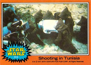 1977 Topps Star Wars #314 Shooting in Tunisia Front