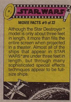 1977 Topps Star Wars #316 Photographing the miniature explosions Back