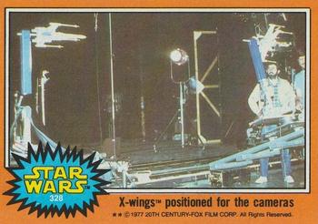 1977 Topps Star Wars #328 X-wings positioned for the cameras Front