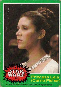1977 Topps Star Wars #221 Princess Leia (Carrie Fisher) Front