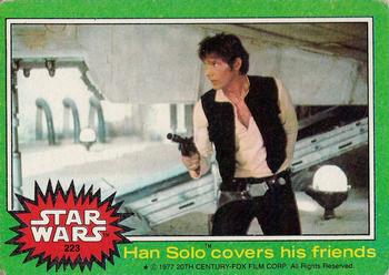 1977 Topps Star Wars #223 Han Solo covers his friends Front