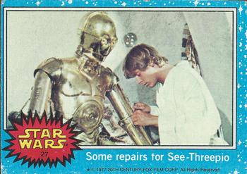 1977 Topps Star Wars #27 Some repairs for See-Threepio Front