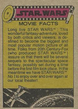 1977 Topps Star Wars #75 Darth Vader strangles a rebel! Back