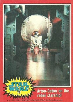 1977 Topps Star Wars #76 Artoo-Detoo on the rebel starship! Front