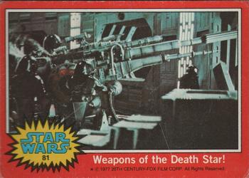 1977 Topps Star Wars #81 Weapons of the Death Star! Front