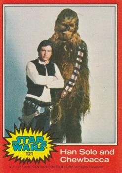 1977 Topps Star Wars #121 Han Solo and Chewbacca Front