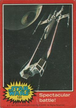 1977 Topps Star Wars #131 Spectacular battle! Front