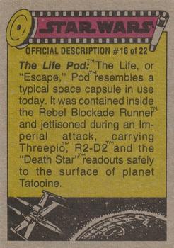 1977 Topps Star Wars #136 Danger from all sides! Back