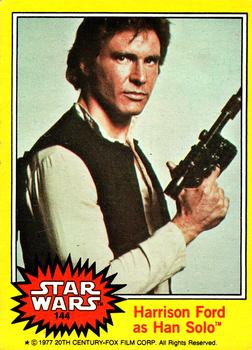 1977 Topps Star Wars #144 Harrison Ford as Han Solo Front