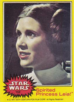1977 Topps Star Wars #152 Spirited Princess Leia! Front