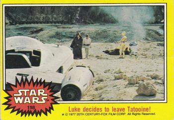 1977 Topps Star Wars #198 Luke decides to leave Tatooine! Front
