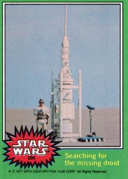 1977 Topps Star Wars #206 Searching for the missing droid Front