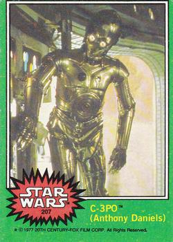 1977 Topps Star Wars #207 C-3PO (Anthony Daniels) Front