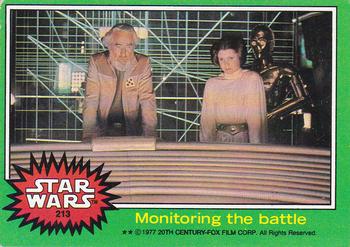 1977 Topps Star Wars #213 Monitoring the battle Front