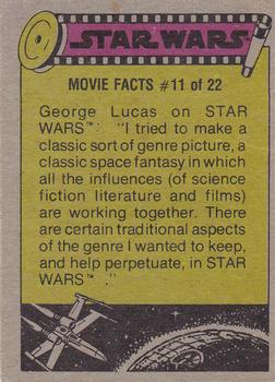 1977 Topps Star Wars #216 Han and Leia quarrel about the escape plan Back