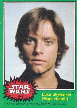 1977 Topps Star Wars #235 Luke Skywalker (Mark Hamill) Front