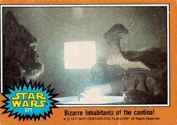 1977 Topps Star Wars #277 Bizarre inhabitants of the cantina! Front