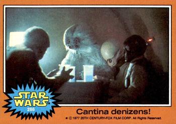 1977 Topps Star Wars #286 Cantina denizens! Front