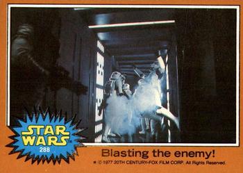 1977 Topps Star Wars #288 Blasting the enemy! Front