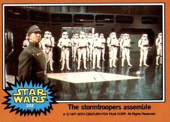 1977 Topps Star Wars #292 The stormtroopers assemble Front