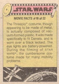 1977 Topps Star Wars #299 Leia wishes Luke good luck! Back