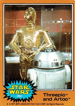 1977 Topps Star Wars #302 Threepio and Artoo Front