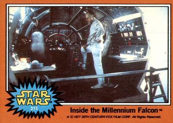 1977 Topps Star Wars #315 Inside the Millennium Falcon Front